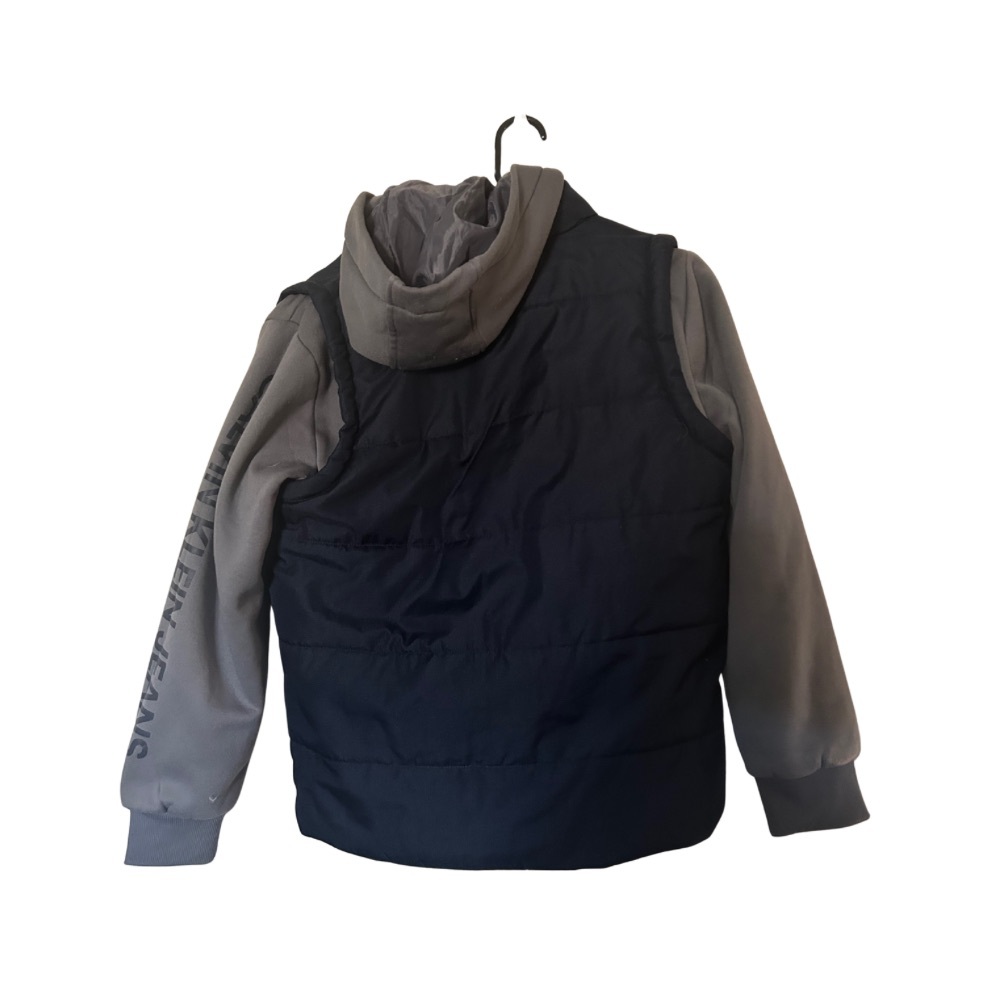 New Calvin Klein Boys XL 18/20 Dark Blue and Light Gray Hooded Jacket - Picture 7 of 7